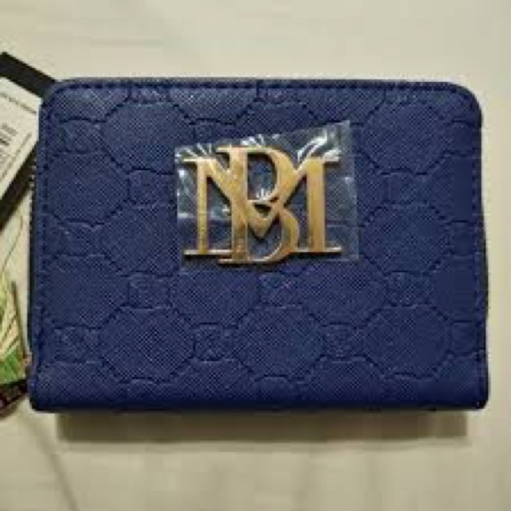 Badgley Mischka Royal Blue Vegan Leather Wallet